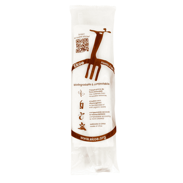 Kit de couverts compostables BIS ensachés 250 pièces.