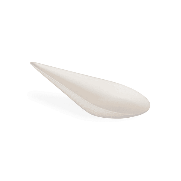Cuillère à soupe compostable en pulpe et PLA — 150 pièces, vue sur fond blanc.