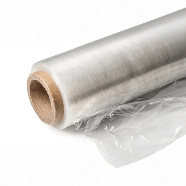 Film alimentaire compostable 150 m, transparent, biodégradable et certifié UNI EN 13432.