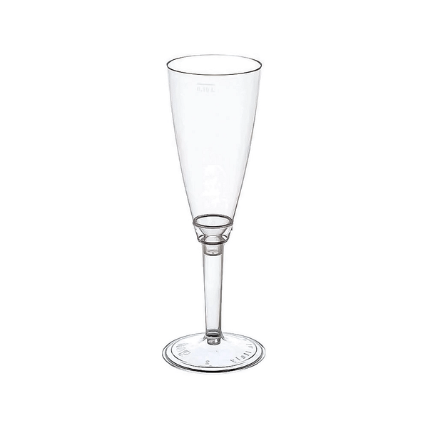 Flûtes jetables en bioplastique compostable 100 ml, lot de 100.