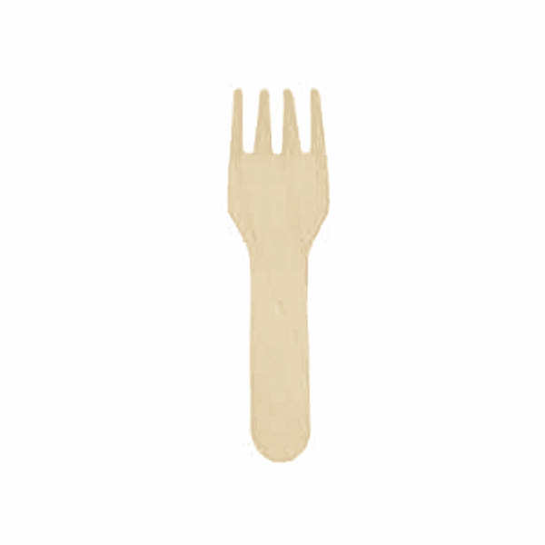 Fourchettes à apéritif biodégradables en bois 7,5 cm, lot de 100 pièces.