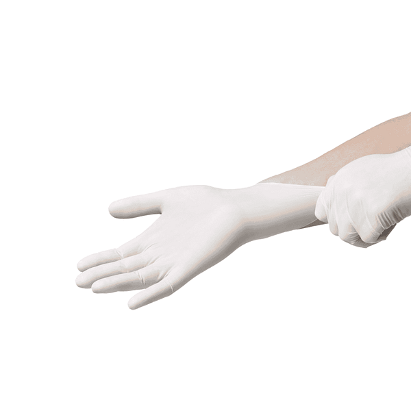 Gants jetables en latex taille L blanc 100 pcs
