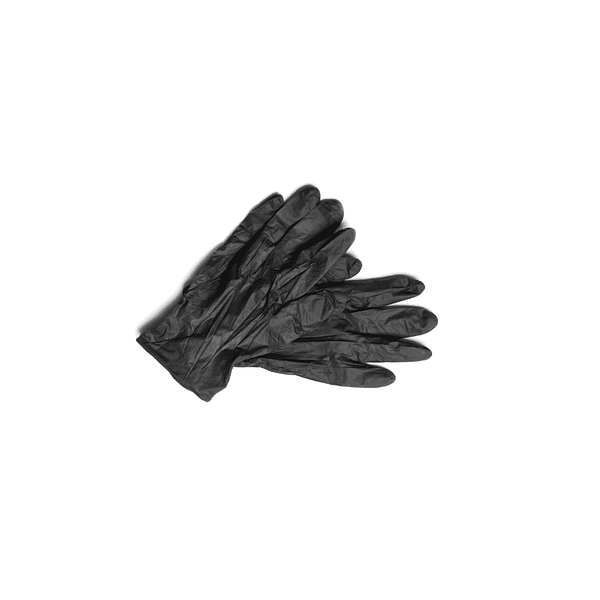 Gants noirs en nitrile non poudrés taille L 100 pcs