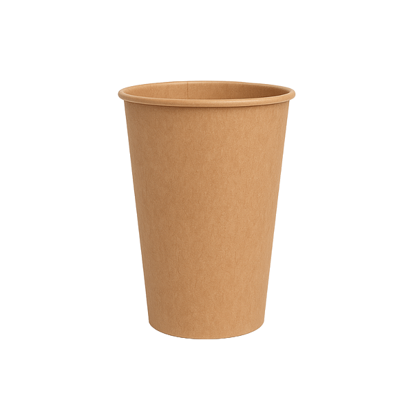 Gobelets en papier Havana bio 430 ml, pack de 100, écologiques