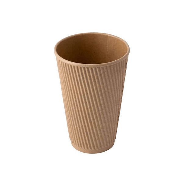 Gobelet en papier thermique triple couche 500 ml havane - Pack de 50
