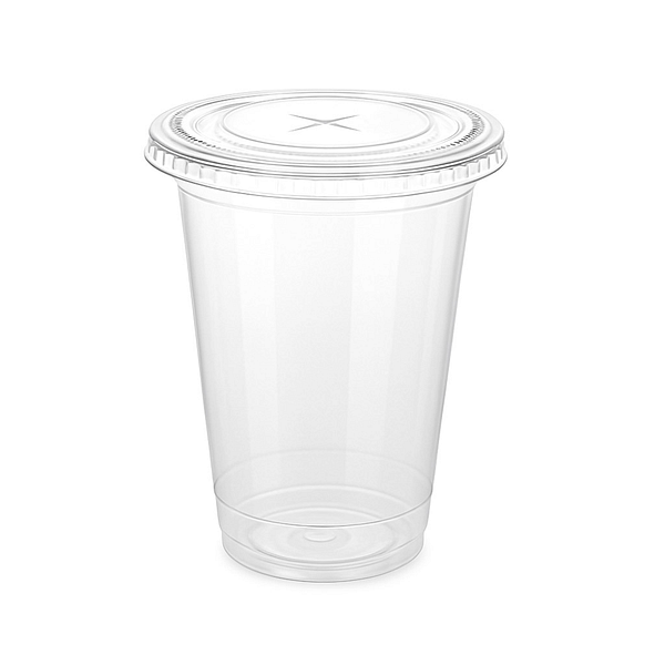 Gobelets compostables 350ml avec couvercles - Pack économique 100 unités