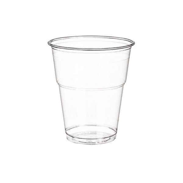 Gobelets transparents compostables 350 ml - Pack économique 800 unités.