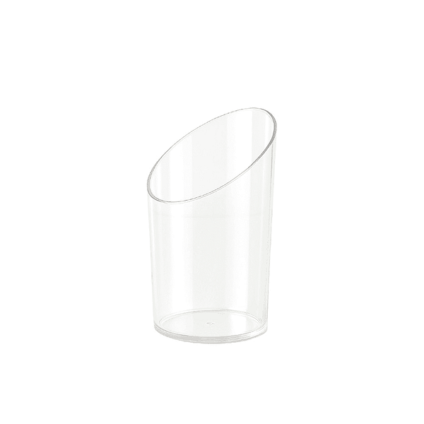 Gobelet transparent compostable 60 ml pour finger food.