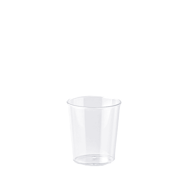 Gobelet transparent compostable 60 ml pour finger food.