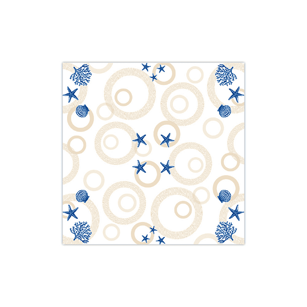 Nappe de fête en papier Beach Fancy 100x100 cm.