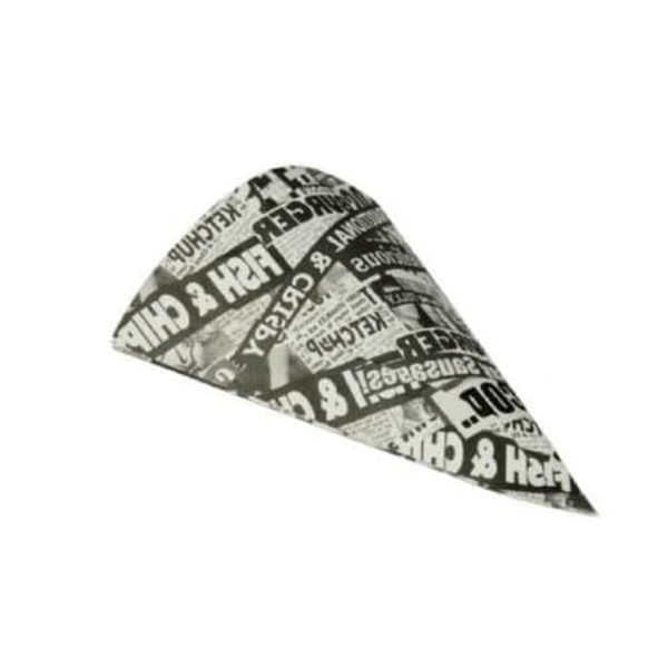 Cônes de friture papier anti-graisse - Lot de 1000