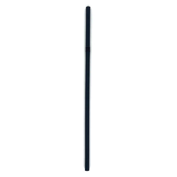 Paille flexible bioplastique noire 250mm x 6mm - Lot de 500