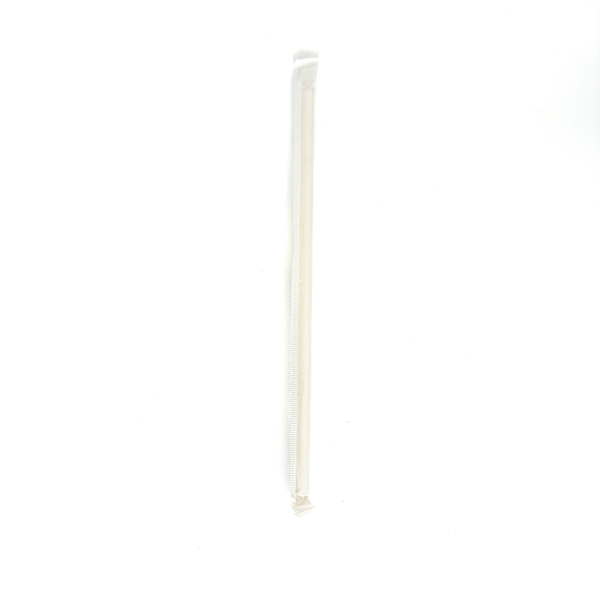 Pailles papier blanc emballées individuellement - Hygiène garantie