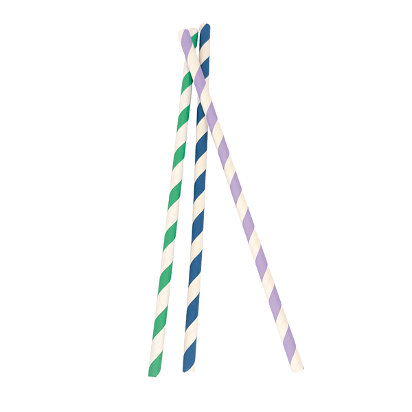 Pailles en papier coloré, écologiques et recyclables - Lot de 250