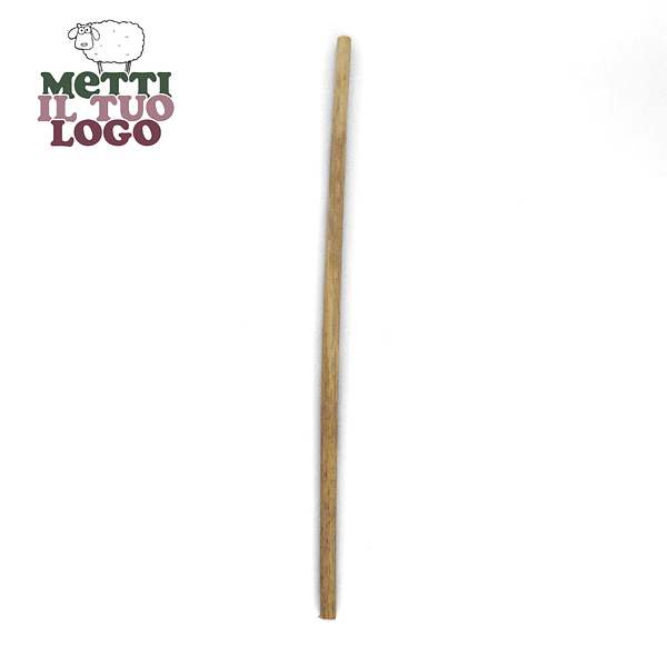 Pailles personnalisables en paille naturelle 20 cm, lot de 350, compostables.