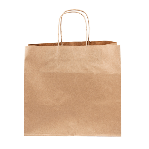Papier écologique Havane Shoppers 26x17x24 cm, 250 pcs, compostables et biodégradables.