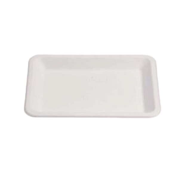 Plaques rectangulaires en pâte de cellulose et PLA, 20x15 cm, lot de 100, compostables.