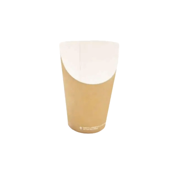 Petit gobelet en carton havane 360 ml pour aliments frits