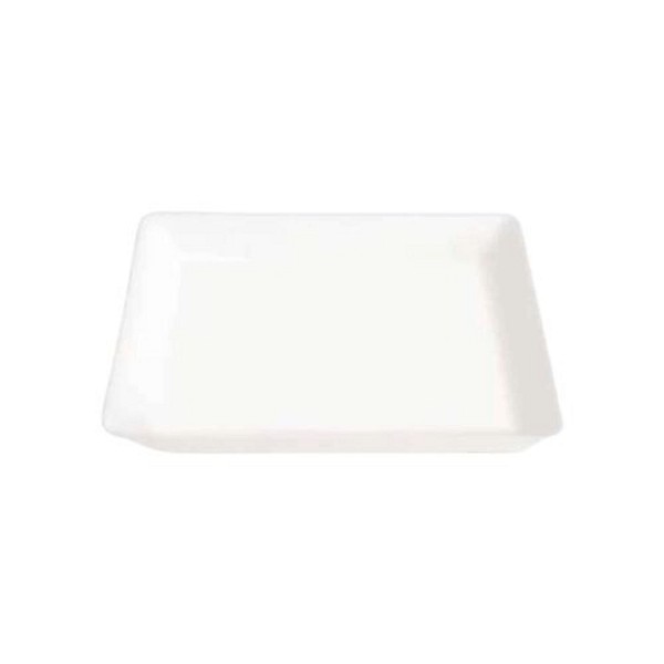 Plaques carrées en pulpe de cellulose et PLA, 17x17 cm, lot de 100, compostables.