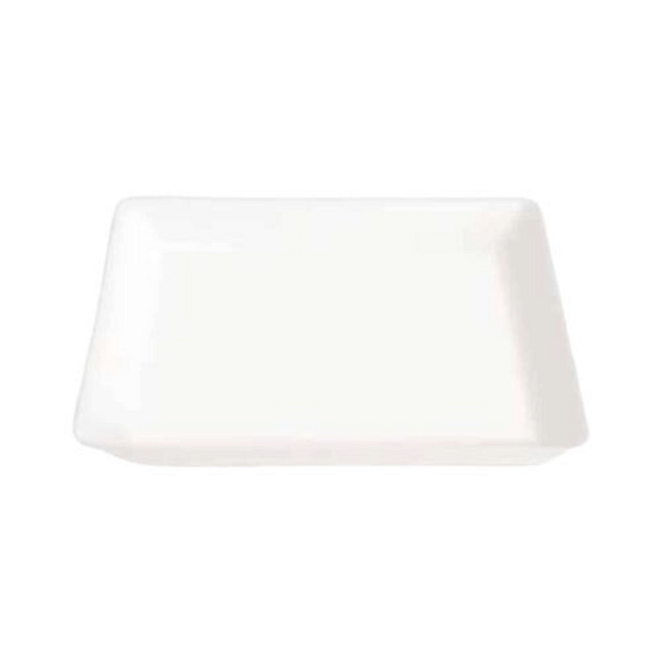 Plaques carrées en pulpe de cellulose et PLA, 22x22 cm, lot de 100, compostables.
