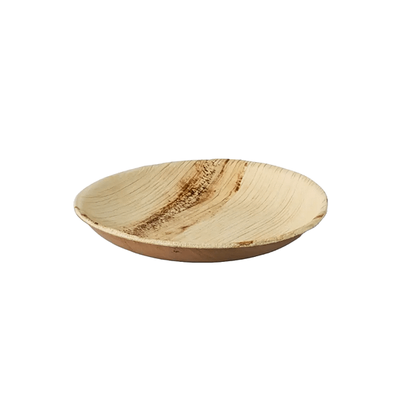 Plat compostable en feuilles de palmier ø 15 cm, lot de 25.