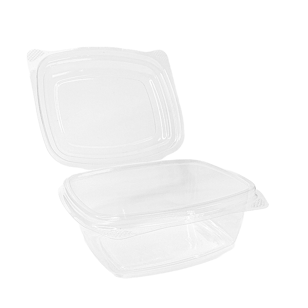 Plateau bioplastique 240ml avec couvercle - Emballage compostable