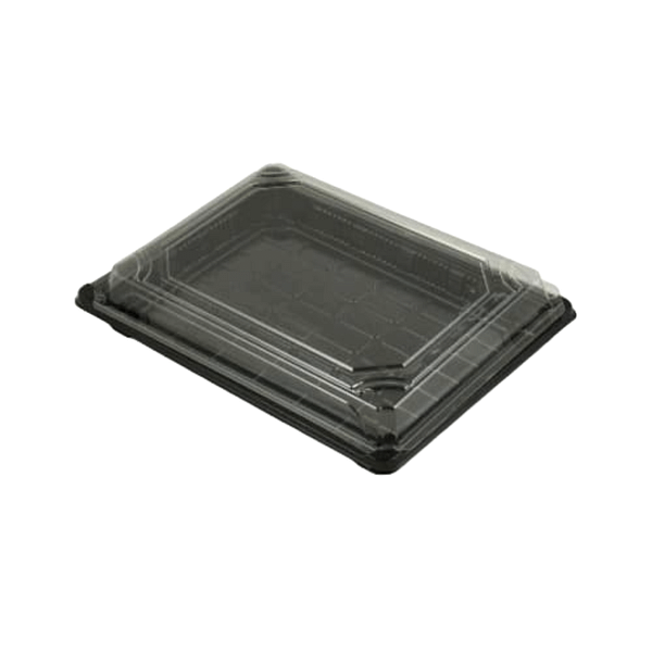 Plateau sushi bioplastique noir dimensions 18.2x13.8x4cm - Lot de 300