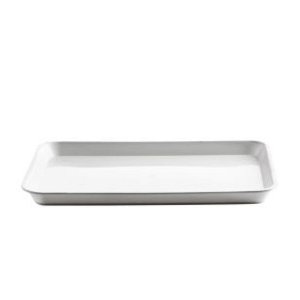 Plateau restauration plastique dur blanc 50x40 cm