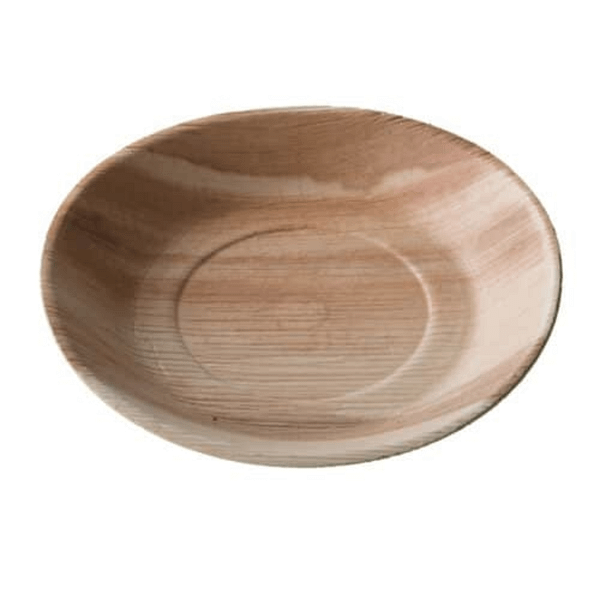 Plats ronds en feuilles de palmier, ø 30 cm, lot de 25, compostables et biodégradables.