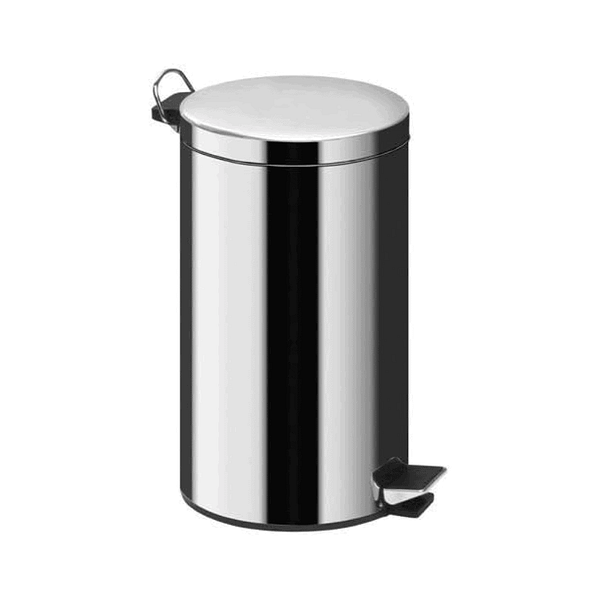 Poubelle en acier inoxydable 12 litres avec pédale pour cuisine et salle de bain