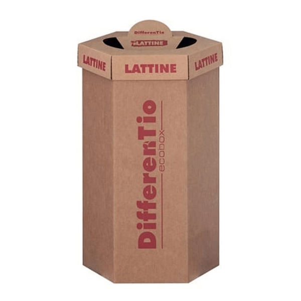 Poubelle de recyclage Ecobox 95 litres en carton, idéale pour le tri sélectif.