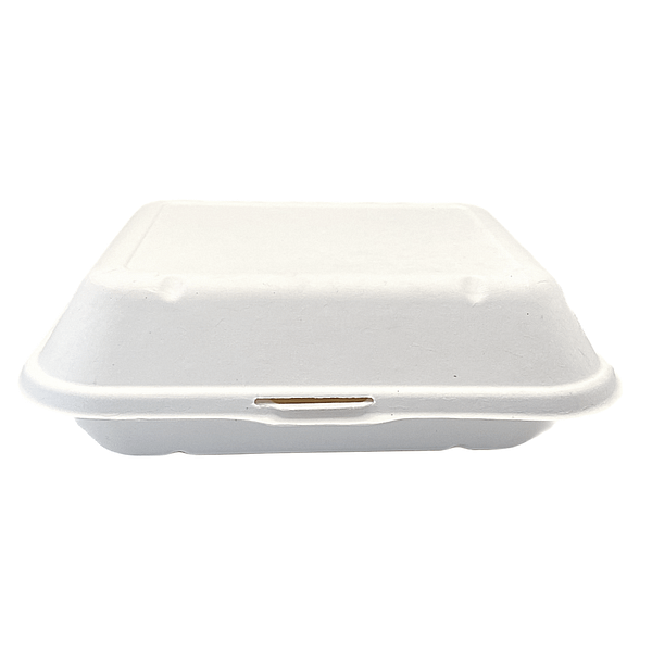 Récipient à emporter avec couvercle 1200 ml, 250 pcs, compostable et biodégradable.