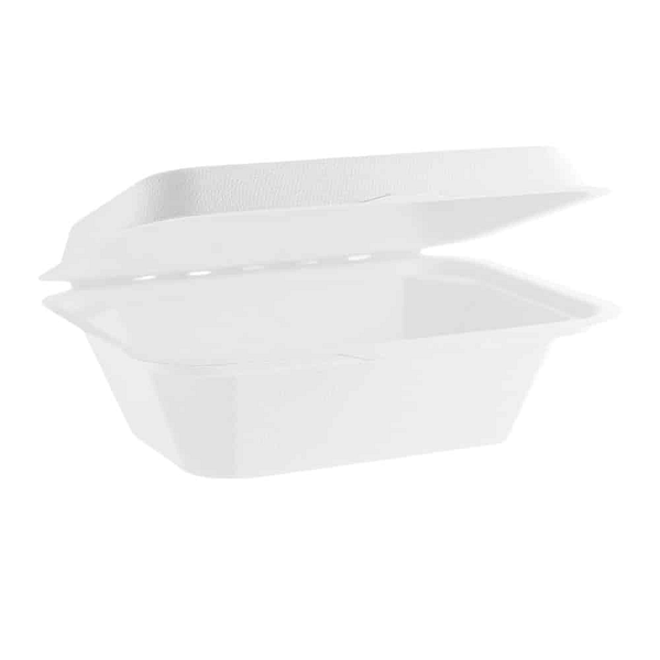 Récipients en cellulose et PLA avec couvercle 2000 ml, 100 pcs, compostables et biodégradables.