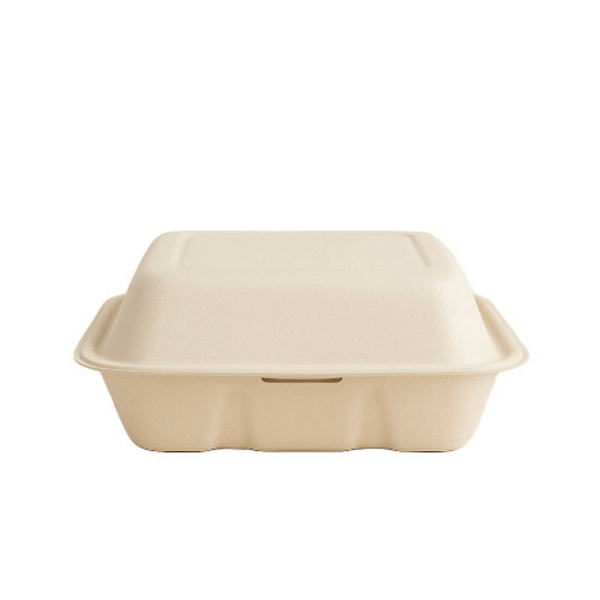 Récipients pour aliments à emporter avec couvercle Havana, 100 pcs, compostables et biodégradables.
