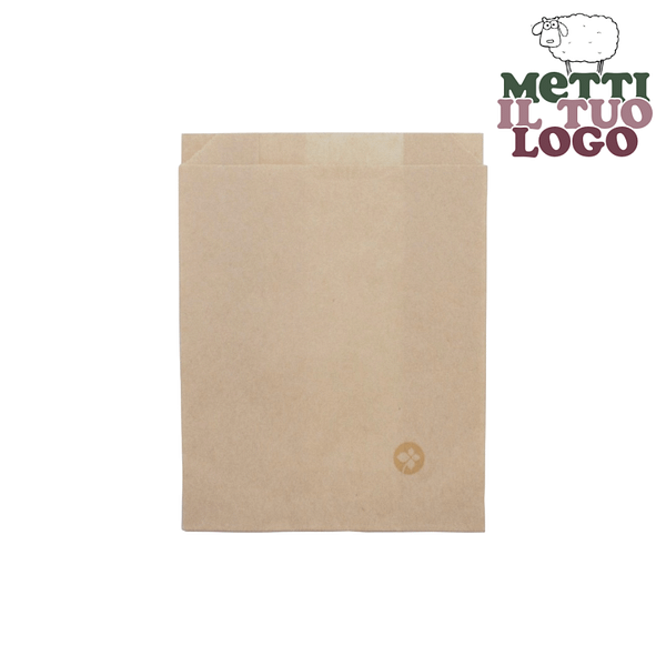 Sachet en papier kraft compostable pour frites avec impression personnalisée