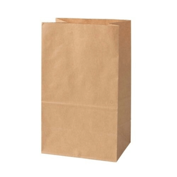 Sachet en papier kraft avana 15×10×25 cm, biodégradable et compostable.