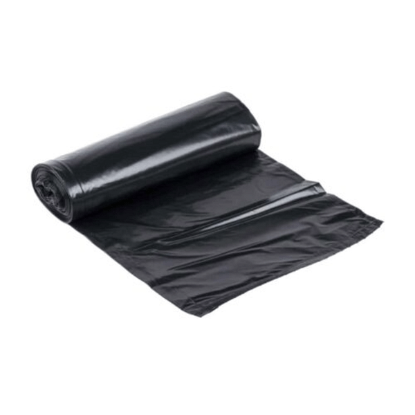 Sacs poubelle noirs 50×60 cm, 30 litres, résistants et recyclables.