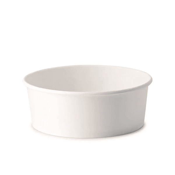 Saladiers jetables en carton blanc compostables 1200 ml, lot de 150.