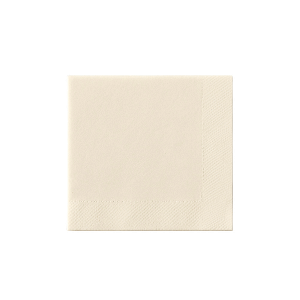 Serviettes compostables ivoire 40x40 1 pli - Lot de 800