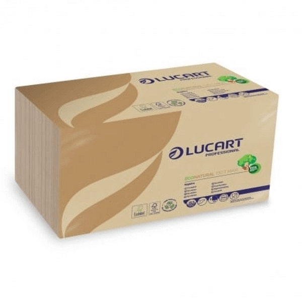 Serviettes écologiques Fibrepack 30x30 cm, paquet de 500 feuilles.