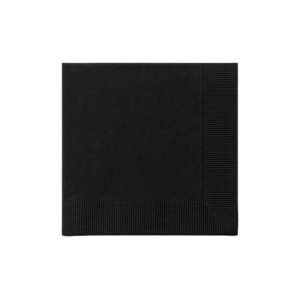 Serviettes en ouate noires 25x25cm - Paquet de 200