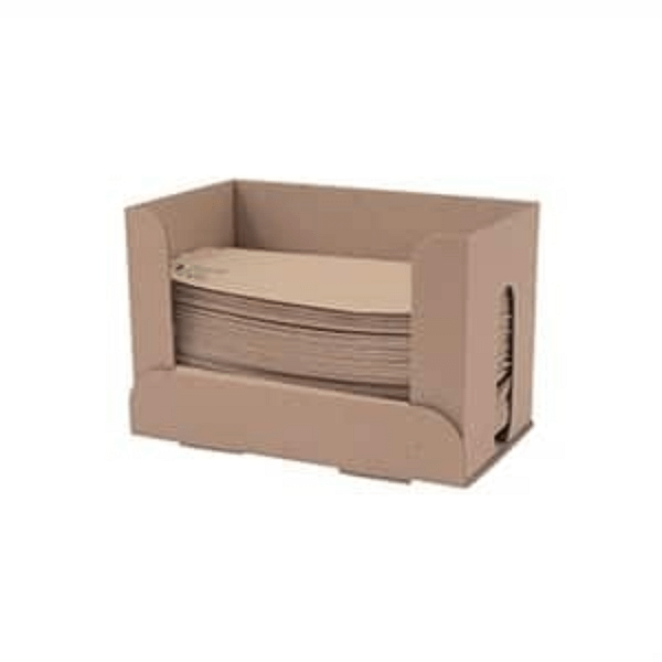 Serviettes pliées écologiques non blanchies 33x33 cm - Pack économique 6000 unités.