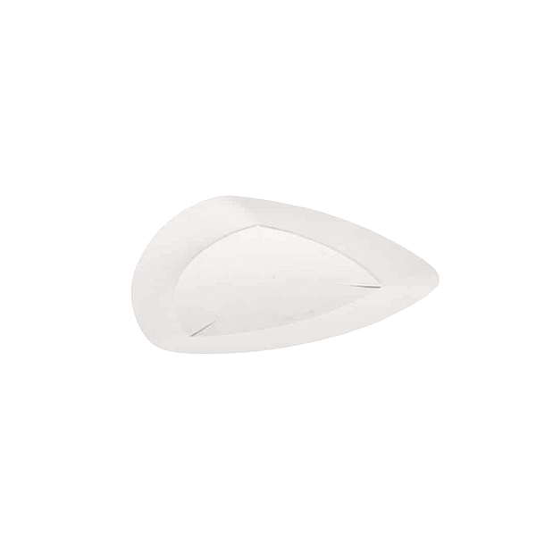 Soucoupes triangulaires blanches en cellulose 12 cm avec doublure en PLA, lot de 100.