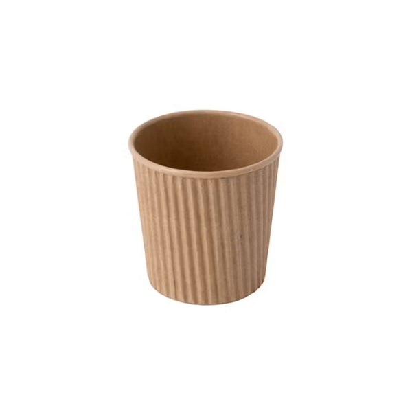 Tasses à café 120 ml double paroi havane - Lot de 50