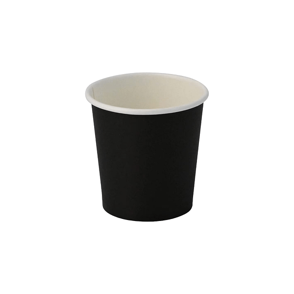 Tasses café noires biodégradables carton 115ml - Pack 100 éco-responsable
